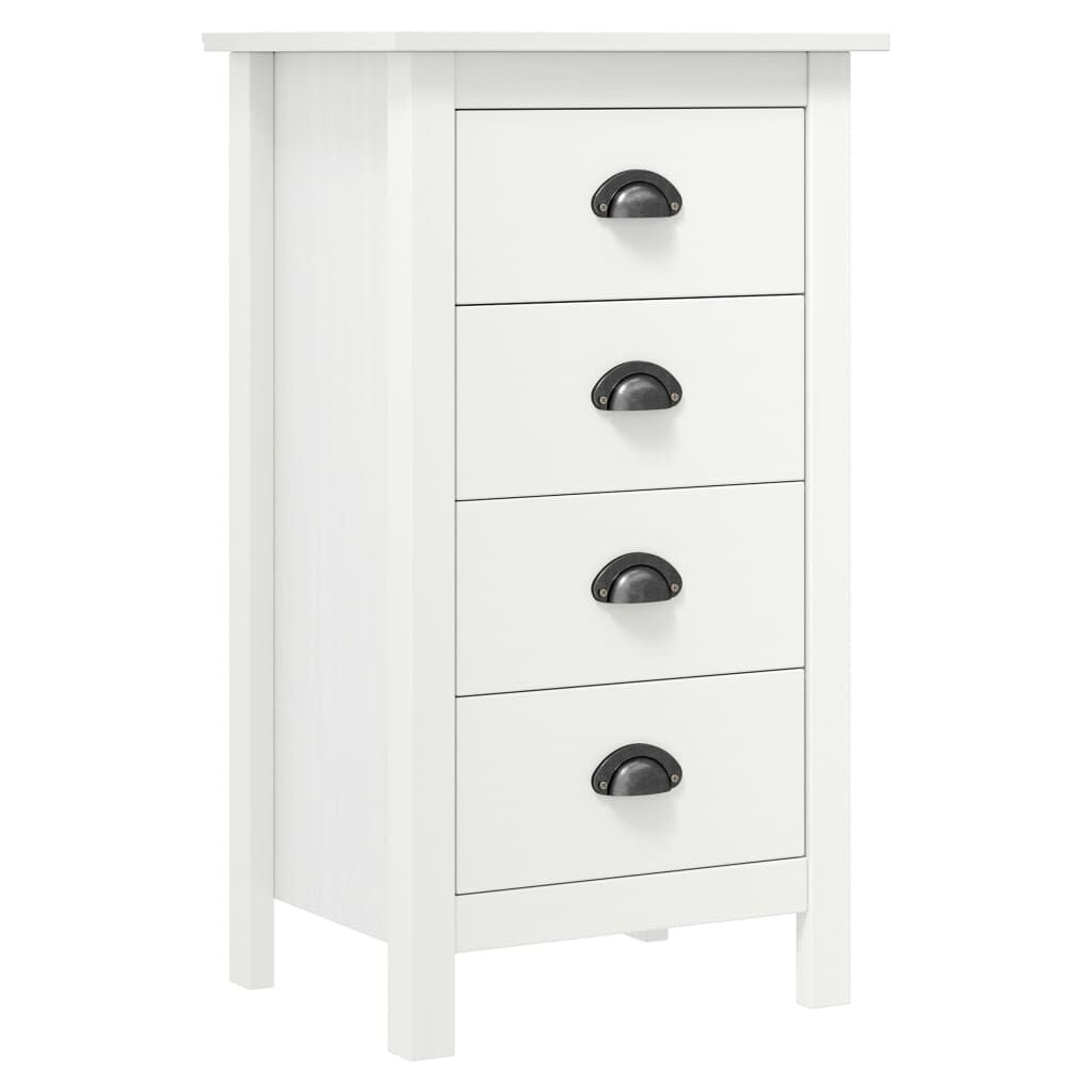 Grenen Dressoir Hill Wit - 46x35x80 cm - 34% Korting
