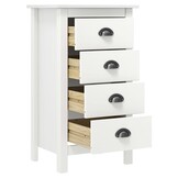 Grenen Dressoir Hill Wit - 46x35x80 cm - 34% Korting