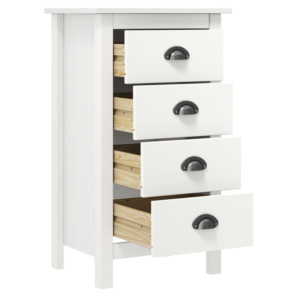 Grenen Dressoir Hill Wit - 46x35x80 cm - 34% Korting