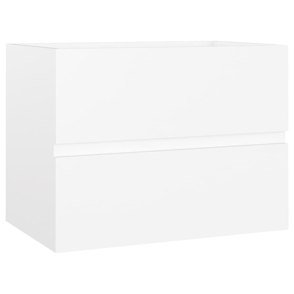 Badkamermeubel van Bewerkt Hout in Wit - 60x38.5x45 cm (53% Korting)