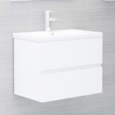 Badkamermeubel van Bewerkt Hout in Wit - 60x38.5x45 cm (53% Korting)