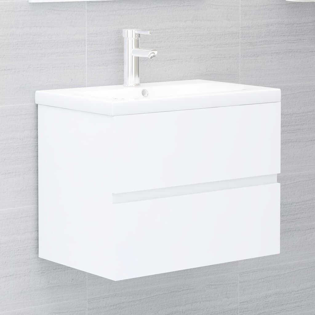 Badkamermeubel van Bewerkt Hout in Wit - 60x38.5x45 cm (53% Korting)