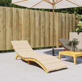 Ligbedkussen Beige Oxford Stof 200x60x3 cm - 33% Korting
