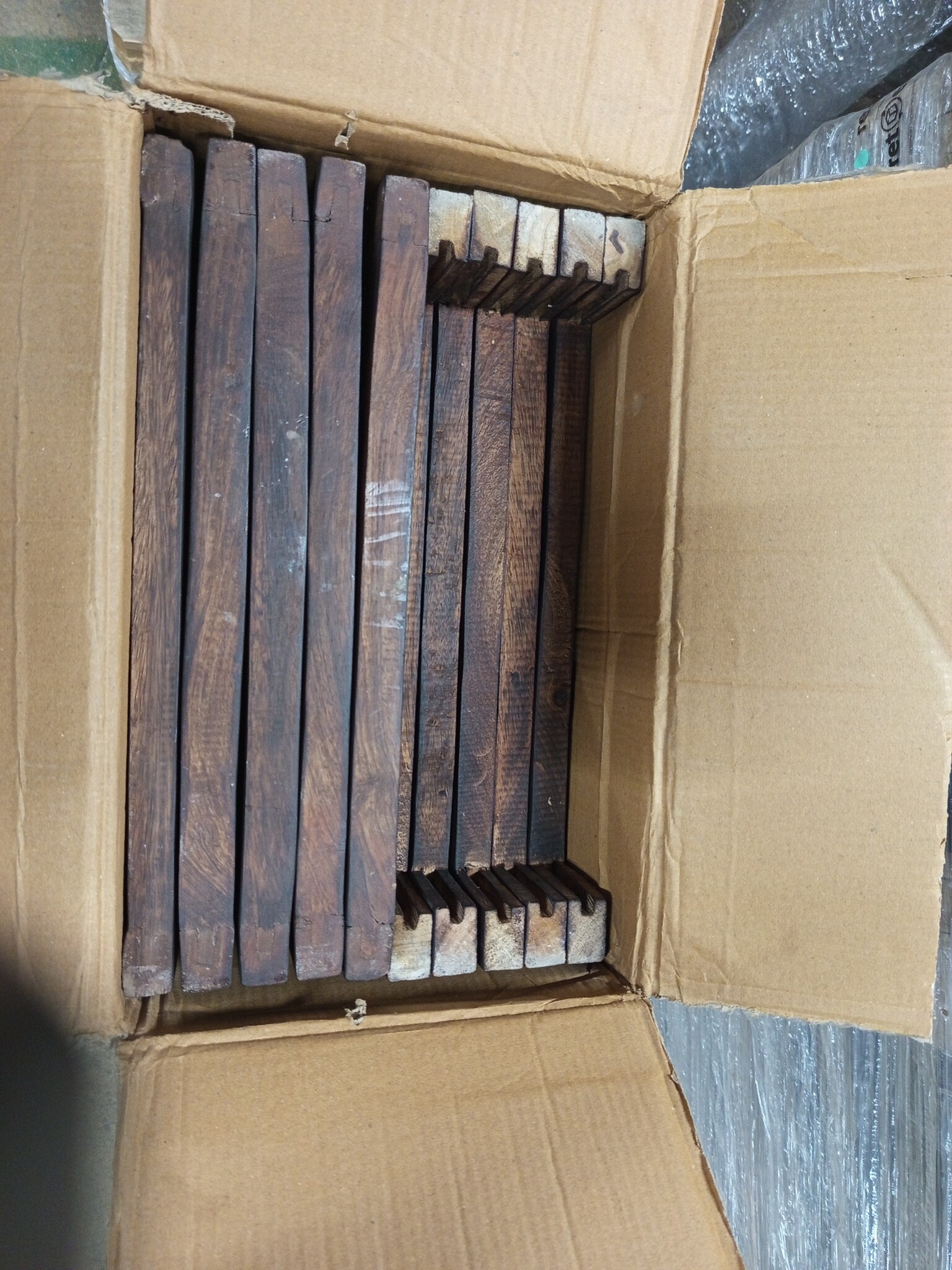 Kamerscherm 5 panelen 200x165 cm Mangohout Bruin (55% Korting)
