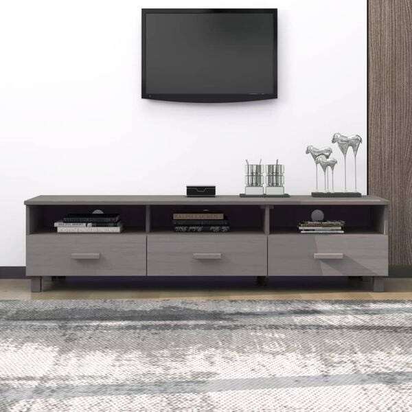 TV-meubel Grenenhout Lichtgrijs (158cm) - 33% Korting