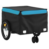 VidaXL Fietstrailer - Zwart/Blauw - 45 kg Draagvermogen - 34% Korting