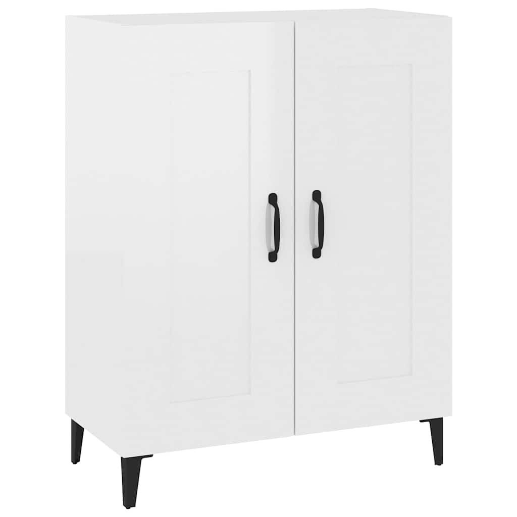 Dressoir 69,5x34x90 cm bewerkt hout hoogglans wit - 53% korting