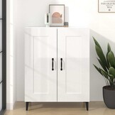 Dressoir 69,5x34x90 cm bewerkt hout hoogglans wit - 53% korting