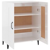 Dressoir 69,5x34x90 cm bewerkt hout hoogglans wit - 53% korting