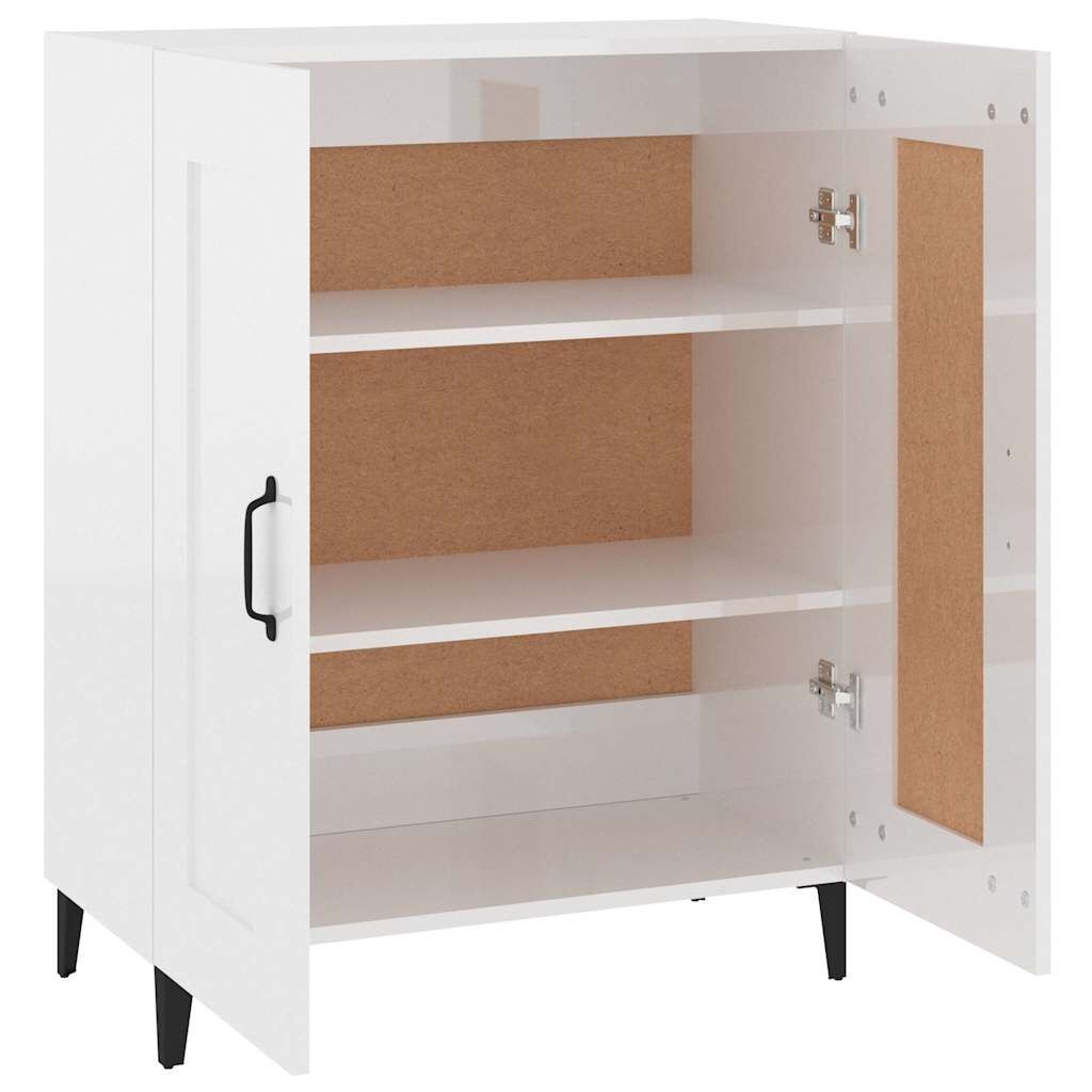 Dressoir 69,5x34x90 cm bewerkt hout hoogglans wit - 53% korting