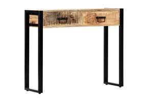 Massief Mangohouten Wandtafel 90x30x75 cm met 2 Lades - 35% Korting