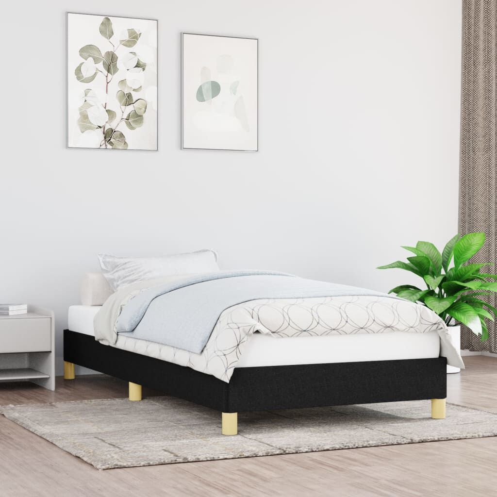 Zwart Bedframe van Stof 90x190 cm - 34% Korting