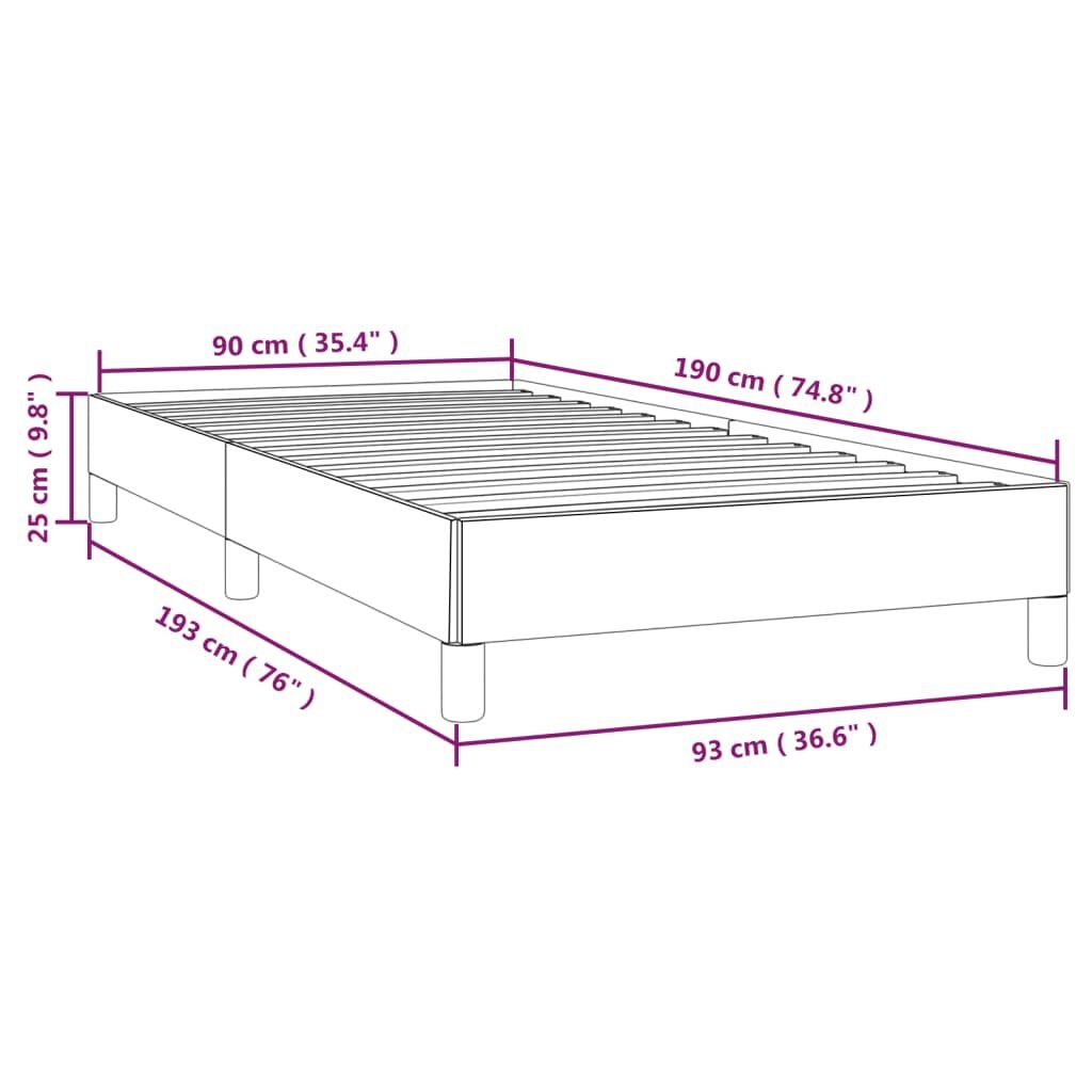 Zwart Bedframe van Stof 90x190 cm - 34% Korting