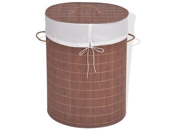 VidaXL Wasmand Ovaal Bamboe Bruin 32% Korting