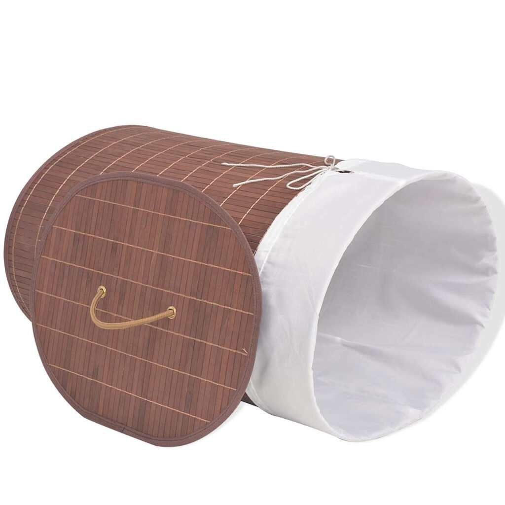 VidaXL Wasmand Ovaal Bamboe Bruin 32% Korting