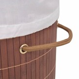 VidaXL Wasmand Ovaal Bamboe Bruin 32% Korting