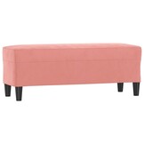 Roze Fluweel Bankje 100cm - 34% Korting!
