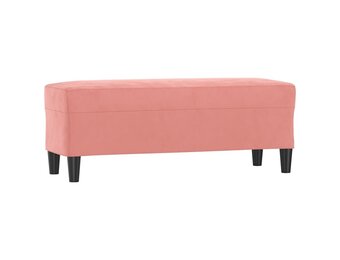 Roze Fluweel Bankje 100cm - 34% Korting!
