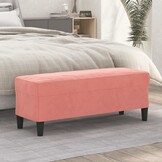 Roze Fluweel Bankje 100cm - 34% Korting!