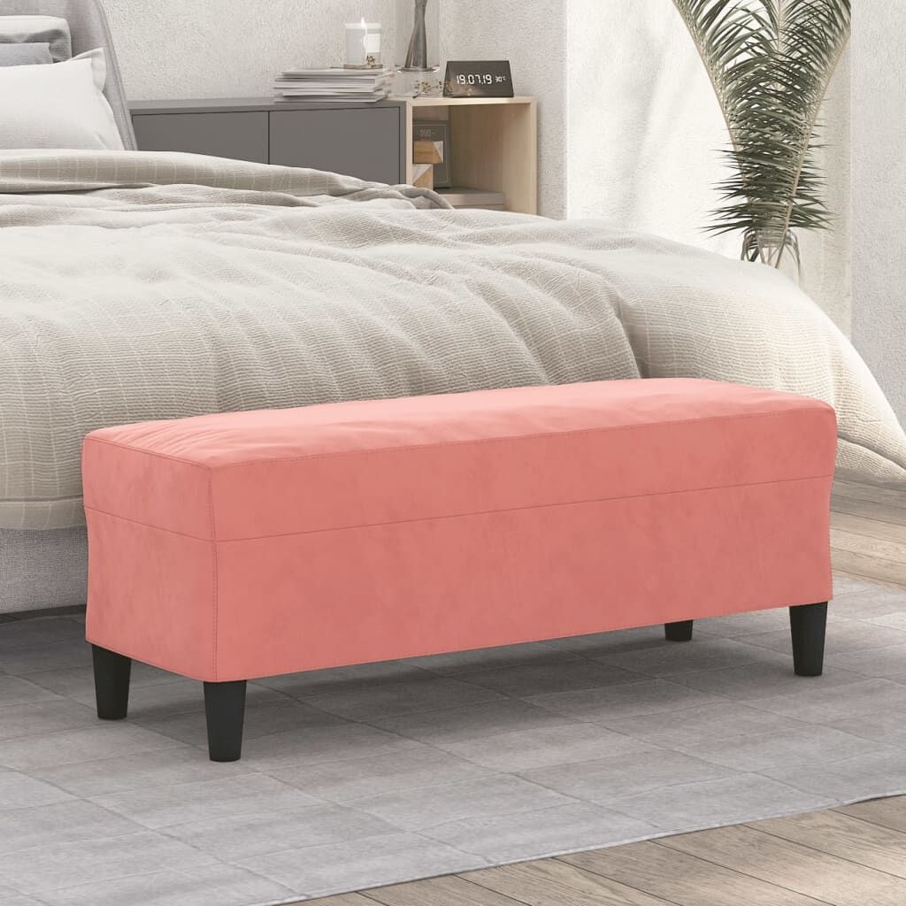 Roze Fluweel Bankje 100cm - 34% Korting!