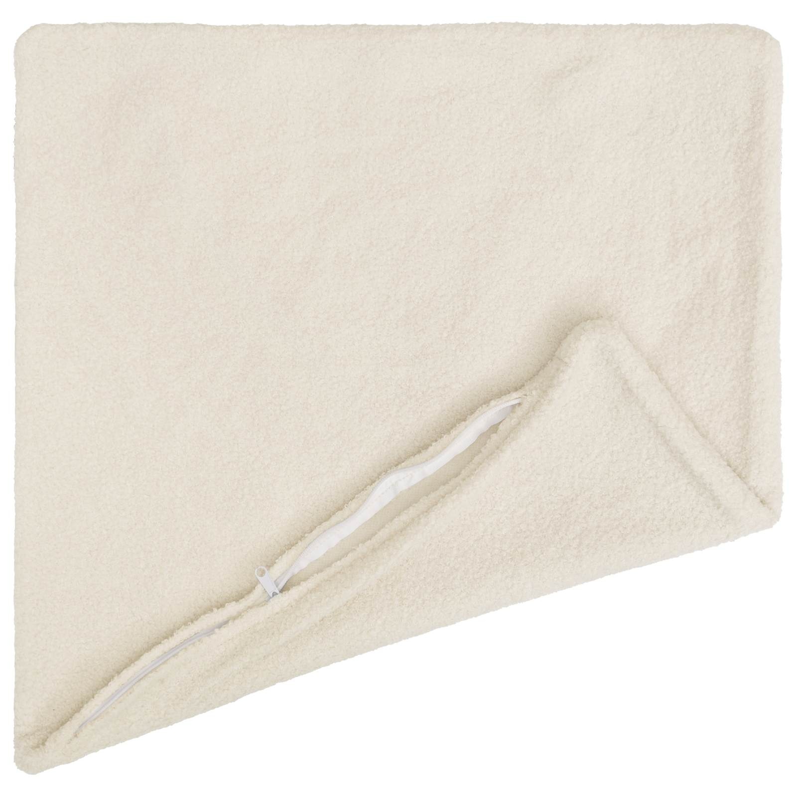 vidaXL Kussenloop HEERLEN Crèmekleurig Bouclé 80x80 cm - 32% Korting