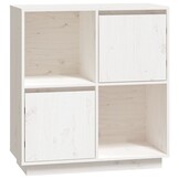 vidaXL Dressoir Grenenhout Wit L 74x35x80 cm - 34% Korting