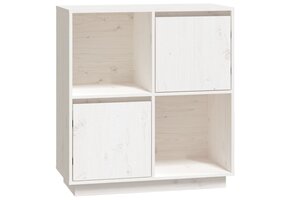 vidaXL Dressoir Grenenhout Wit L 74x35x80 cm - 34% Korting