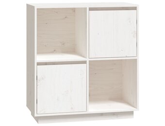 vidaXL Dressoir Grenenhout Wit L 74x35x80 cm - 34% Korting