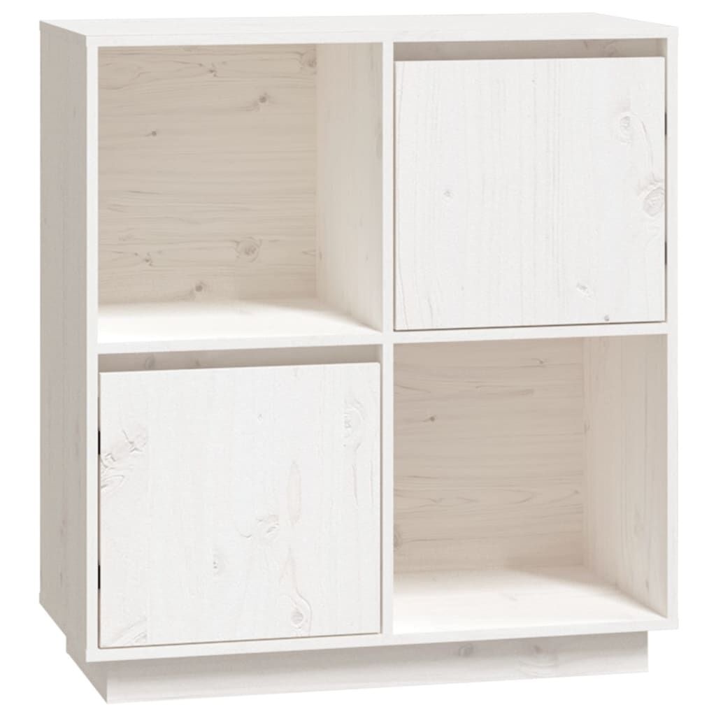 vidaXL Dressoir Grenenhout Wit L 74x35x80 cm - 34% Korting