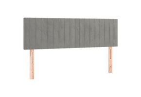 Hoofdborden 2 stuks 72x5x78/88 cm Lichtgrijs Fluweel - 33% Korting