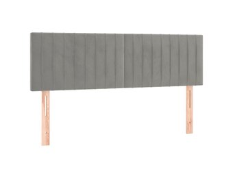 Hoofdborden 2 stuks 72x5x78/88 cm Lichtgrijs Fluweel - 33% Korting