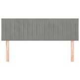 Hoofdborden 2 stuks 72x5x78/88 cm Lichtgrijs Fluweel - 33% Korting