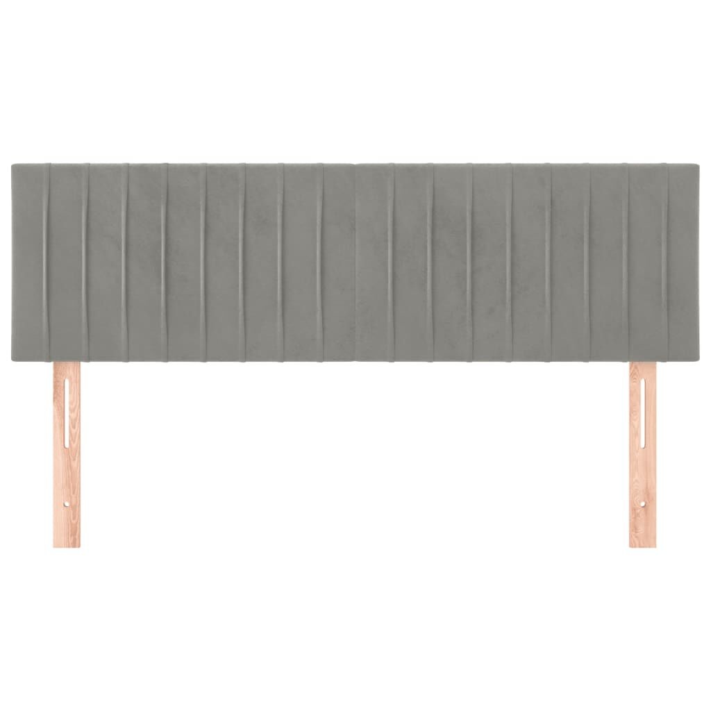 Hoofdborden 2 stuks 72x5x78/88 cm Lichtgrijs Fluweel - 33% Korting