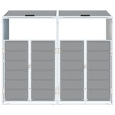 Containerberging voor 2 bakken 144x81x113 cm Staal Grijs - 30% Korting!
