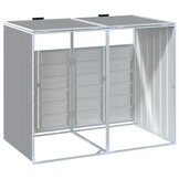 Containerberging voor 2 bakken 144x81x113 cm Staal Grijs - 30% Korting!