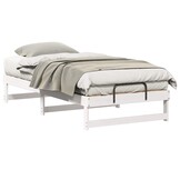 vidaXL Bedframe Wit Grenenhout - 75 x 190 cm - 34% Korting
