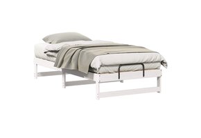 vidaXL Bedframe Wit Grenenhout - 75 x 190 cm - 34% Korting