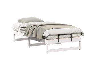 vidaXL Bedframe Wit Grenenhout - 75 x 190 cm - 34% Korting