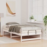 vidaXL Bedframe Wit Grenenhout - 75 x 190 cm - 34% Korting