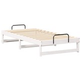 vidaXL Bedframe Wit Grenenhout - 75 x 190 cm - 34% Korting