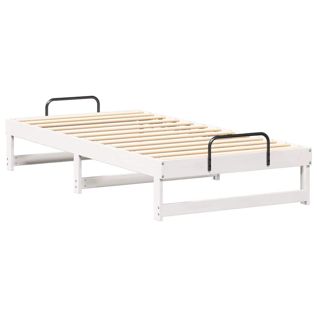 vidaXL Bedframe Wit Grenenhout - 75 x 190 cm - 34% Korting