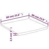 Acaciahouten Wastafelblad Vierkant 60x60cm - 57% Korting!
