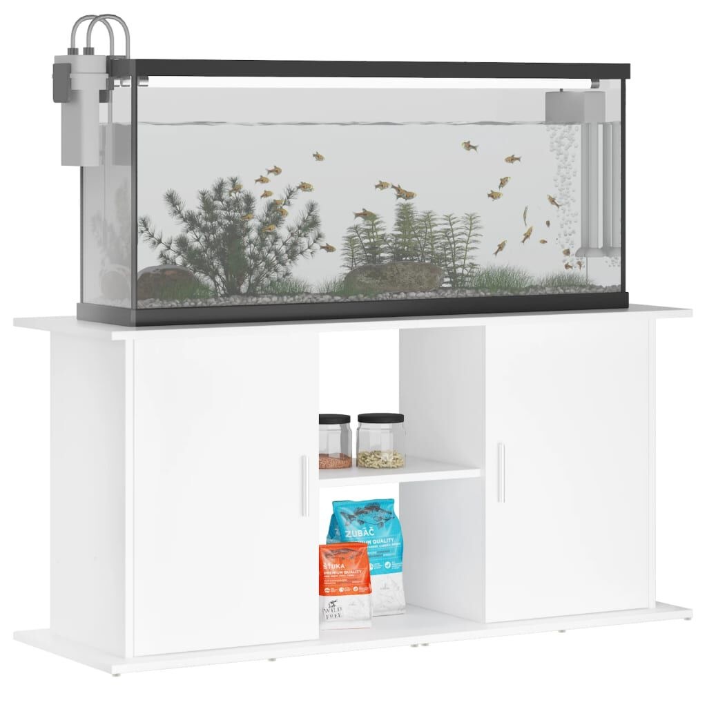 Aquariumstandaard 121x41x58 cm Bewerkt Hout Wit - 34% Korting