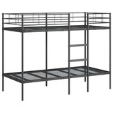 Zwart Stapelbed 90x190 cm Staal - 35% Korting!