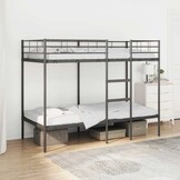 Zwart Stapelbed 90x190 cm Staal - 35% Korting!