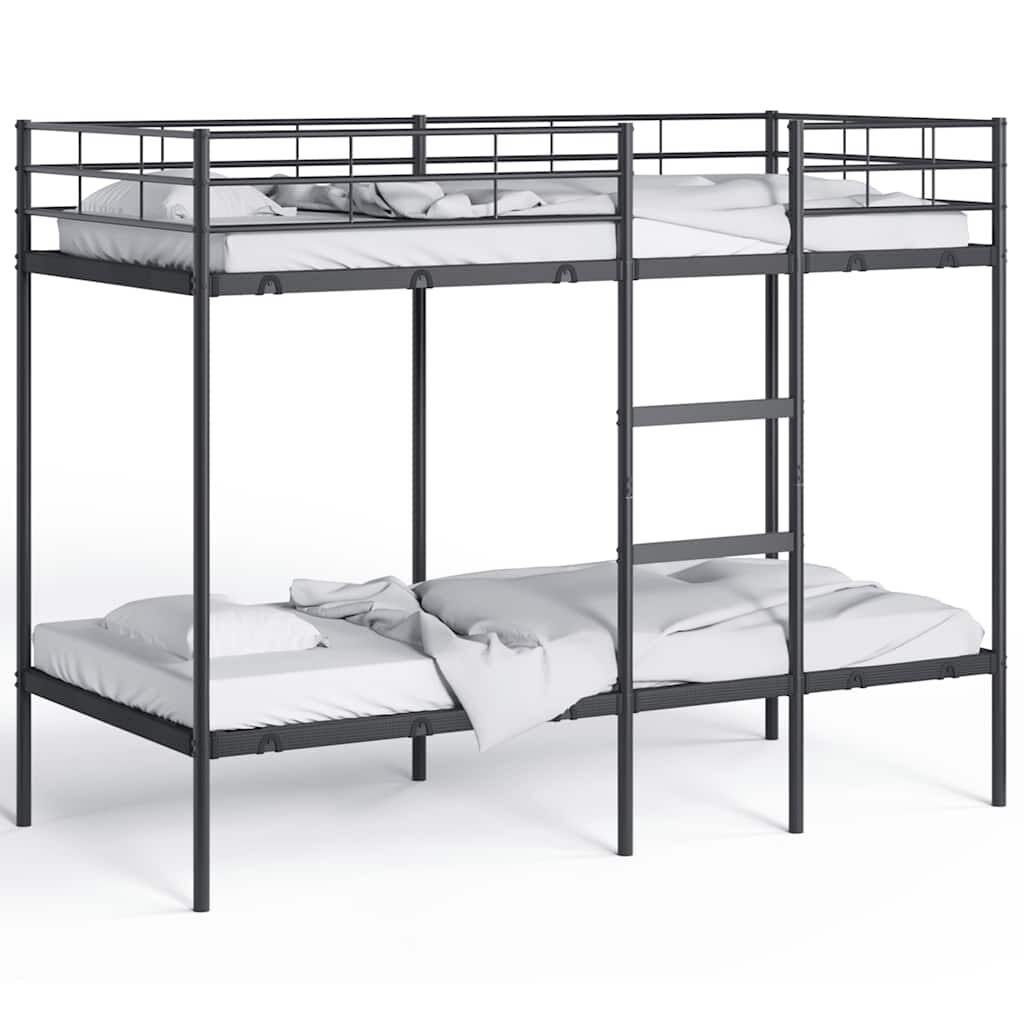 Zwart Stapelbed 90x190 cm Staal - 35% Korting!
