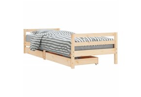 Massief Houten Kinderbed met Lades 80x200cm - 34% Korting