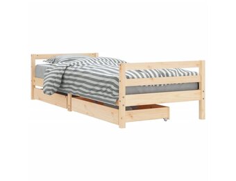 Massief Houten Kinderbed met Lades 80x200cm - 34% Korting
