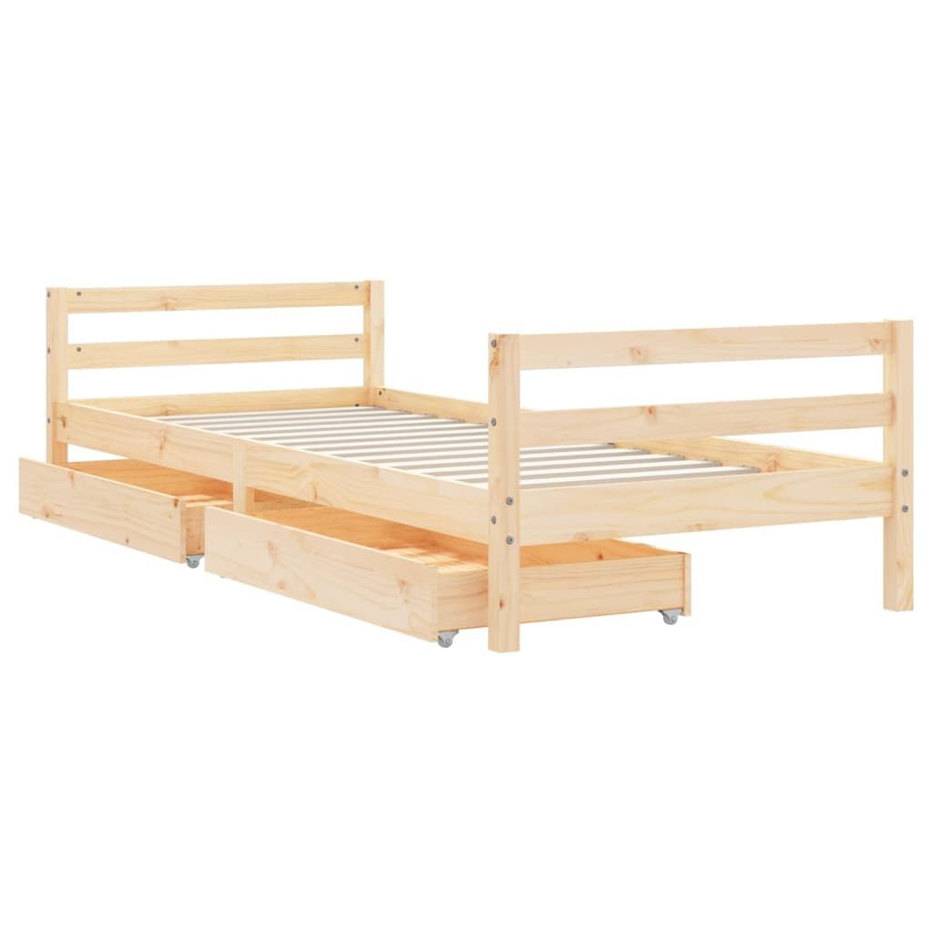 Massief Houten Kinderbed met Lades 80x200cm - 34% Korting