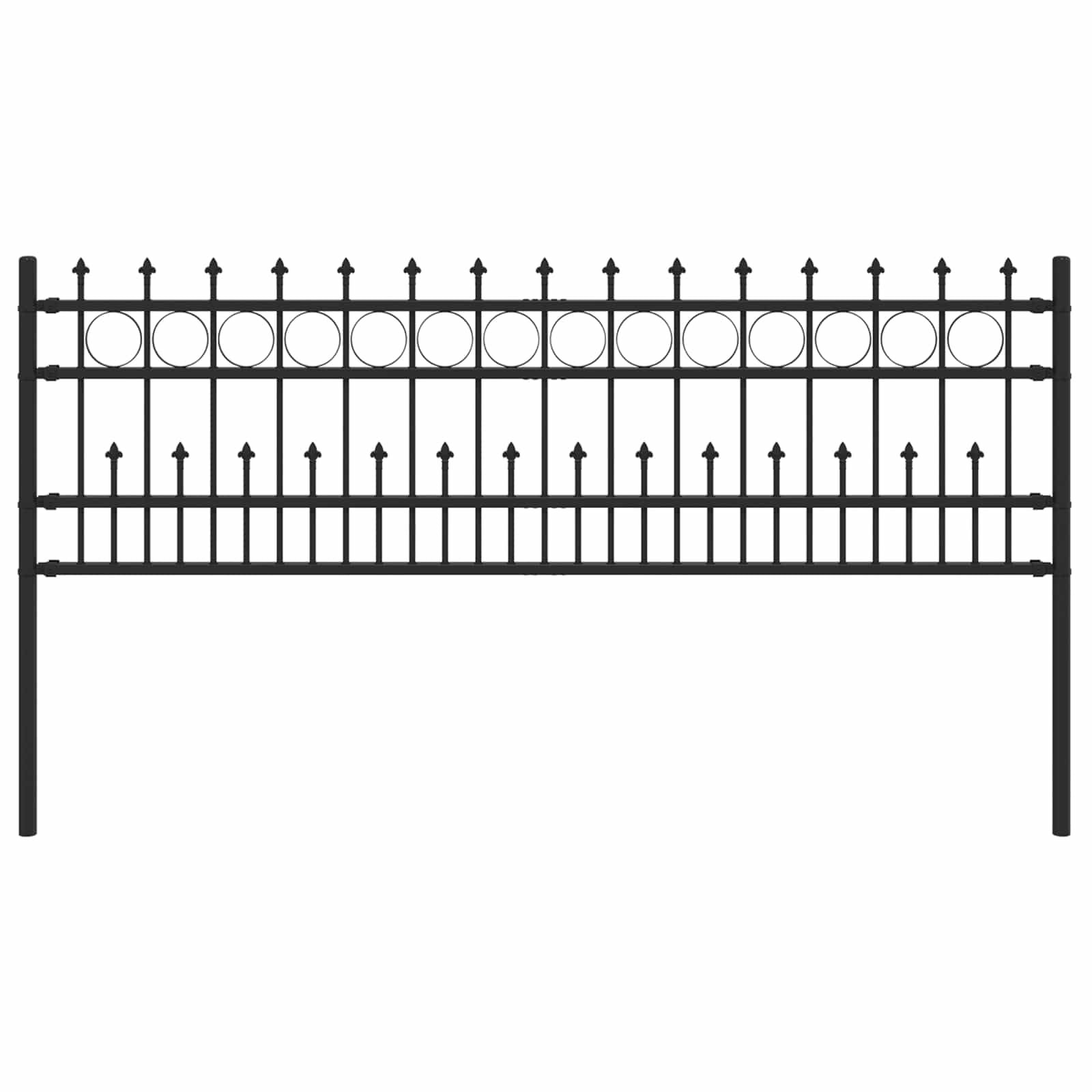 Zwart Stalen Spike Ring Hek (200x110cm) - 34% Korting!